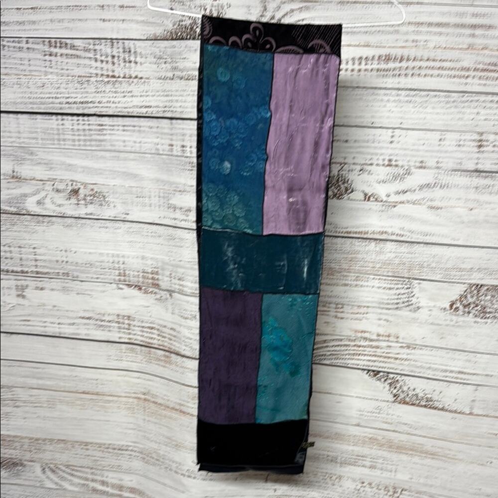Caron Miller Silk and Velvet Patchwork Scarf